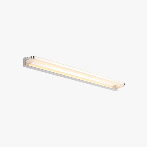 Scandinavian Linear Mirror Wall Light - Chrome/Black - Bedroom