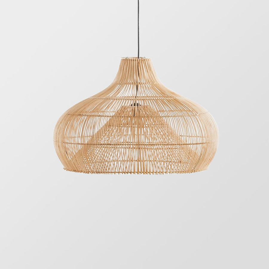 Boho Wicker Handwoven Kitchen Island Pendant Light