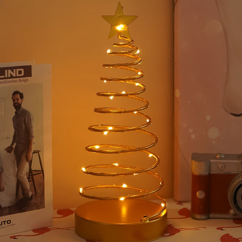 StarGlow - LED Star Tree Table Lamp, Battery-Powered and Rust-Resistant