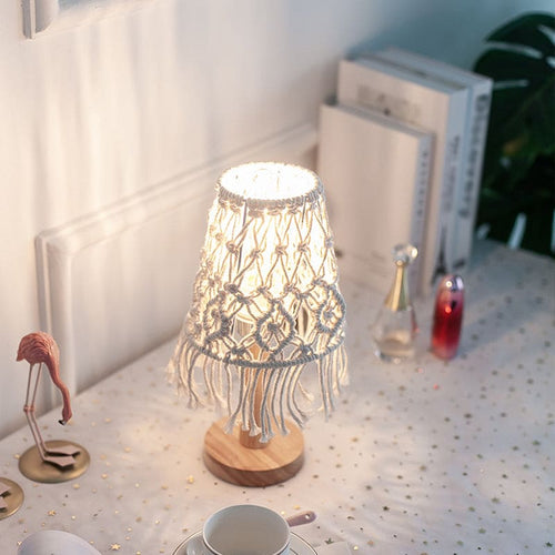 FeatherGlow - Wide Globe Table Lamp with Feather Shade