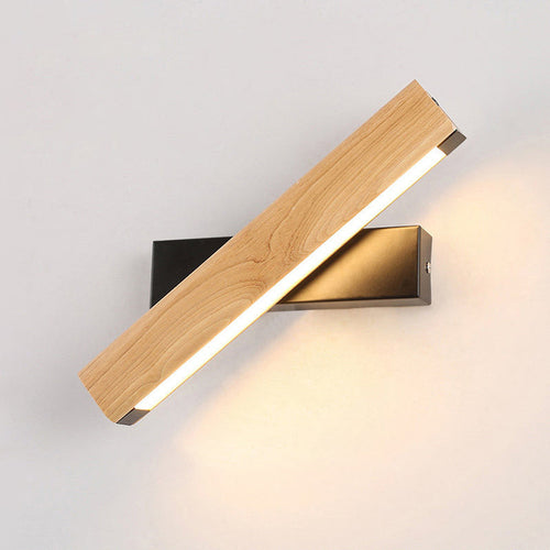 LinearLight - Modern Wood Rotatable LED Wall Light for Bedroom