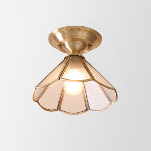 Minimalist Single-Track Ceiling Light in Brass
