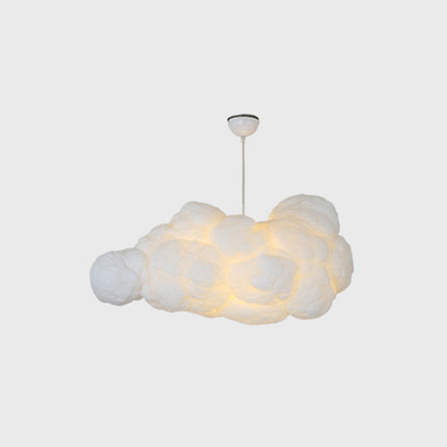 Modern White Pendant Light for Bedroom with 2 Shades