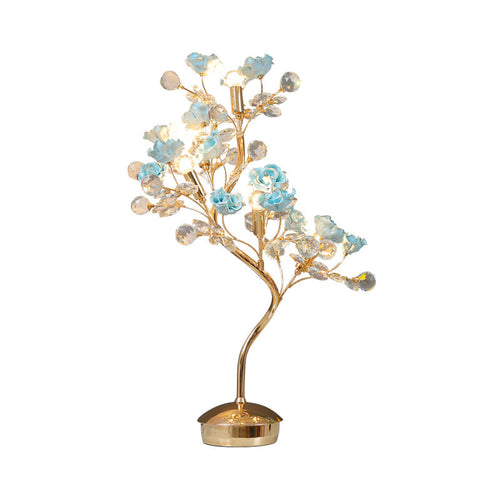 Korean Elegance - 5-Light Table Lamp with Crystal Accents