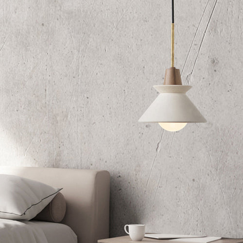 Elegant Concrete Ceiling Light for Dining Room