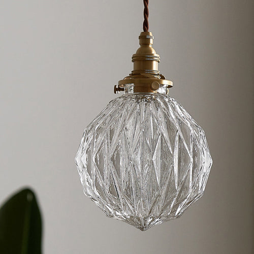 Stellar Industrial Pendant Light with Globe Clear Glass