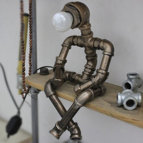 RoboShine - Industrial Robot Lamp in Iron