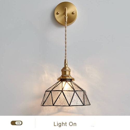 Aquarius - Modern Wall Light with Water Ripple Glass and Dome Shape