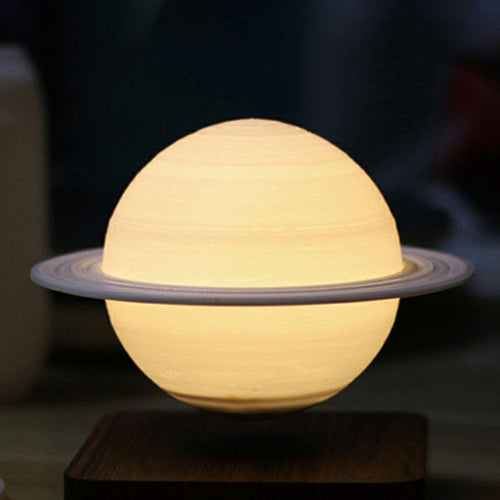3D Digital Print Planet Night Light - Creative White Table Lamp for Children's Bedroom