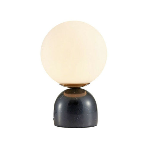 NordicGlow - Modern Table Lamp with Marble Base and Glass Globe