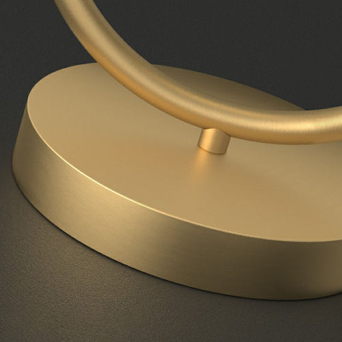 Table Lamp with 2 Globes - Gold Finish with Glass Shade and Oval Frame