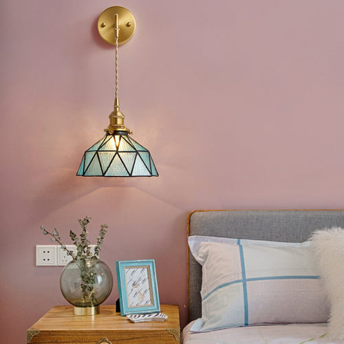 Aquarius - Modern Wall Light with Water Ripple Glass and Dome Shape