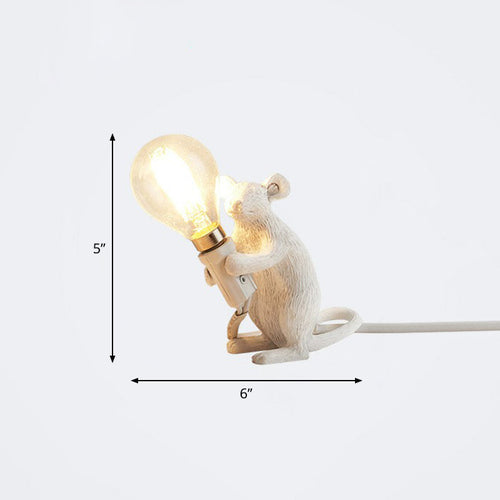 Decorative Table Resin Night Light with Mouse Base