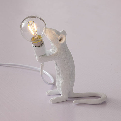 Children's Mouse-Shaped Table Lamp - Resin 1-Light Night Light for Bedroom