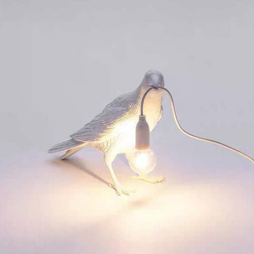 Bird-Shaped Table Lamp - Artistic Resin Night Light for Bedroom
