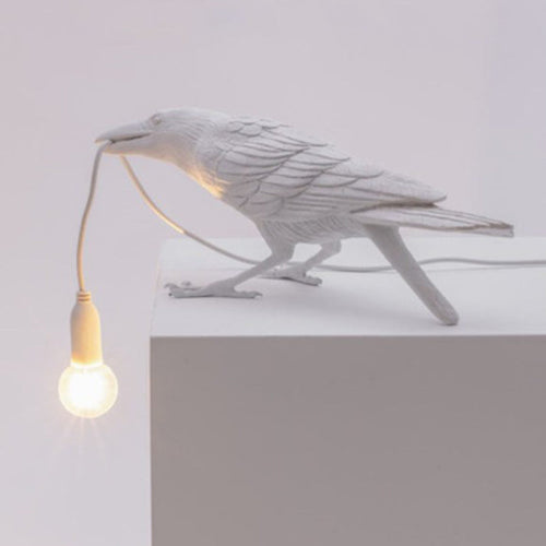 Bird-Shaped Table Lamp - Artistic Resin Night Light for Bedroom
