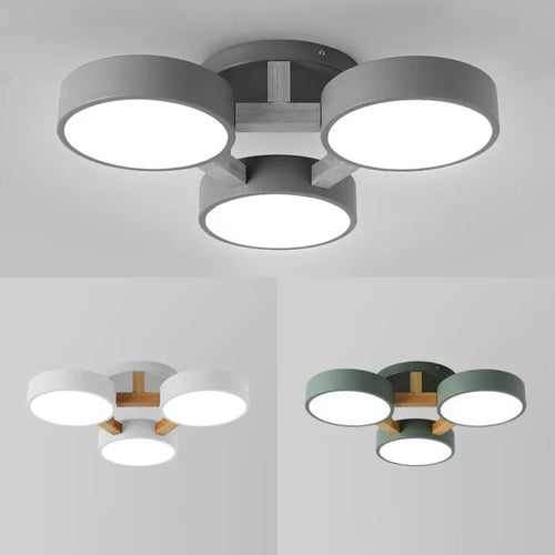 MacaronLight - Metal Drum Ceiling Light with 3 Lights