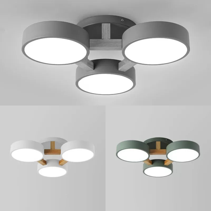 MacaronLight - Metal Drum Ceiling Light with 3 Lights