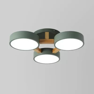 MacaronLight - Metal Drum Ceiling Light with 3 Lights