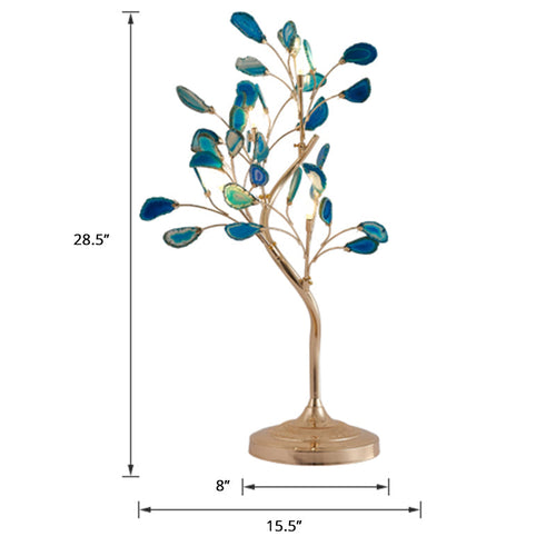 Tree Branch Table Lamp - Modern Art Deco Nightstand Lamp with Gold Base and 4-Light Design