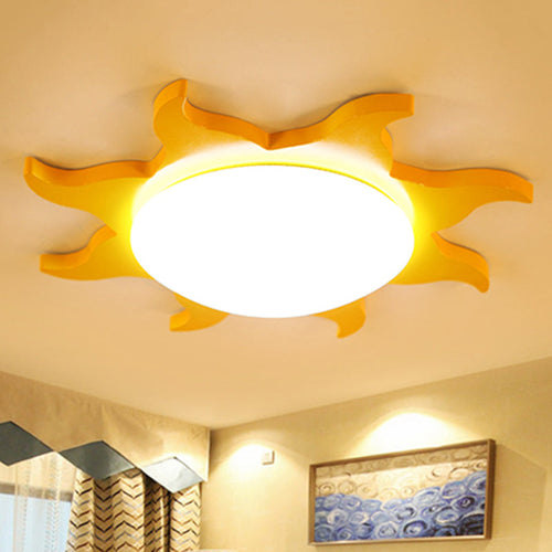 SunShape - Cartoon Wood Acrylic Ceiling Light for Kindergarten