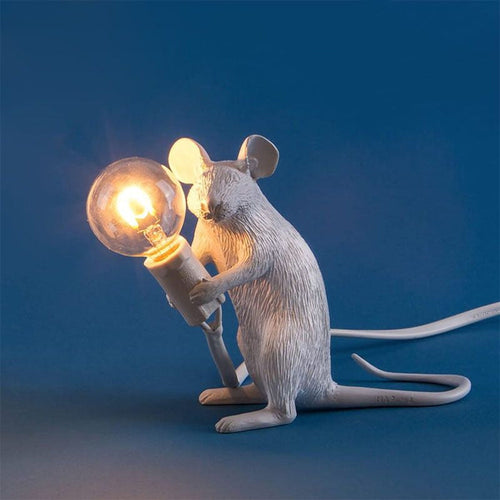 Creative Resin Rat Lamp - 1-Light Night Light with Unique Design