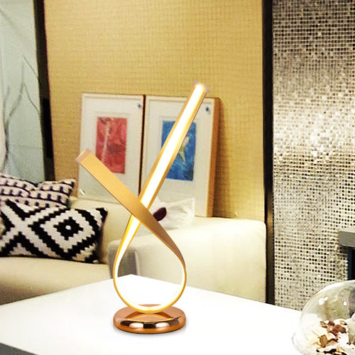 RibbonLight - Minimalist Metal Table Lamp with Acrylic Diffuser