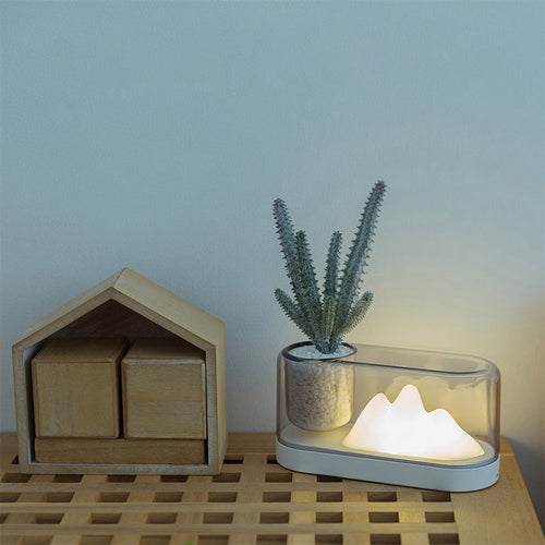 MountainLight - Artistic Rechargeable LED Table Lamp with Storage Cup