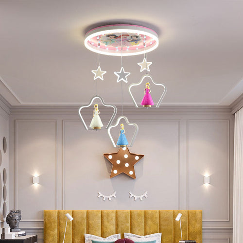 PrincessLight - Cartoon LED Acrylic Suspension Light for Girls Bedroom