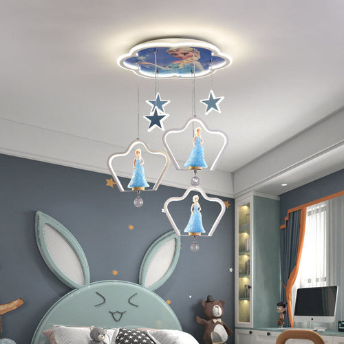 PrincessLight - Cartoon LED Acrylic Suspension Light for Girls Bedroom