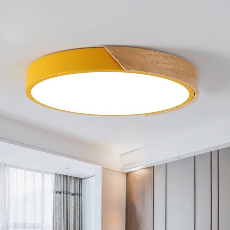 Modern LED Ceiling Light for Bedroom - Acrylic and Metal Round Recessed
