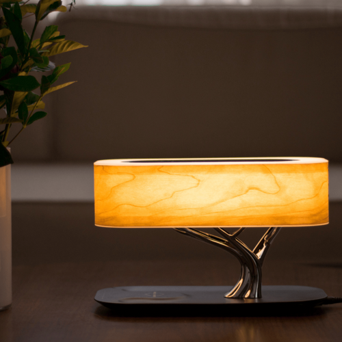 LumeFusion - Modern Table Lamp with Wireless Charging and Bluetooth Speakers