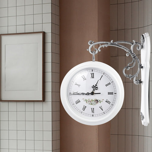 Retro Double-Sided Wall Clock
