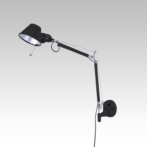 Silver Industrial Table Lamp - Telescopic Design