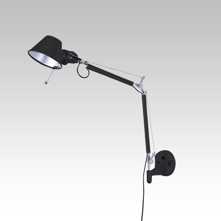 Silver Industrial Table Lamp - Telescopic Design