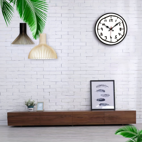 Minimalist Wooden Wall Clock – Silent, No Ticking, Perfect for Home Décor