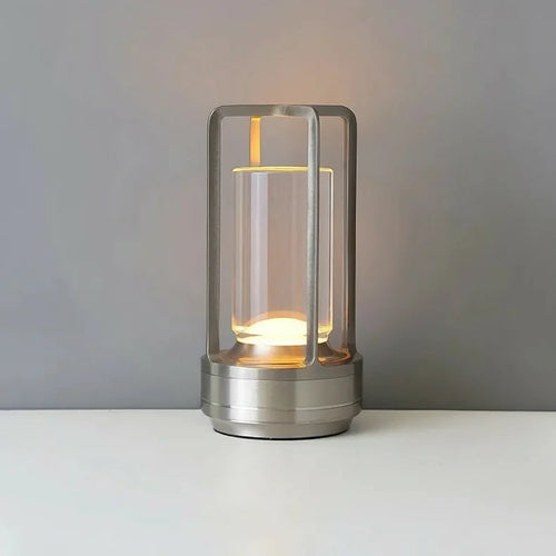 LED Table Lamp Scandinavian Metal Dimmable Wireless Rechargeable
