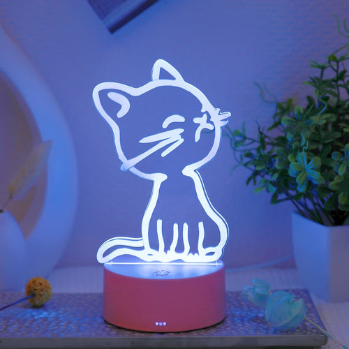 GlowPaw - Touch-Controlled 3D Cat Night Light