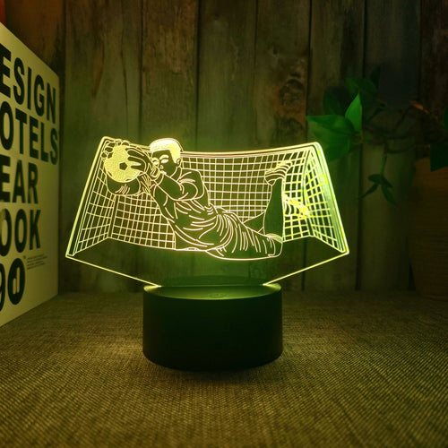 KeeperLight - 3D Football Goalkeeper Night Light with Touch Control