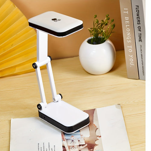 BrightFlex - Eye-Protective LED Table Lamp with Foldable Swing Arm, Battery and USB Dual Power