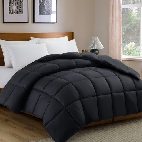 1pc Solid Colour Square Duvet – Ultra-Light Warm Polyester Bedspread for All Seasons, Soft Comfortable Duvet for Bedroom & Guest Room