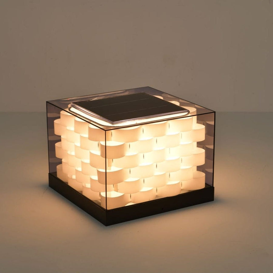 Cubed Weave Outdoor Solar Light