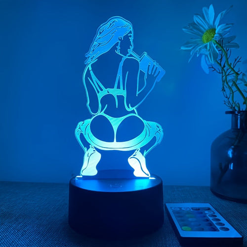 DecoLamp - 3D Artistic Table Lamp with Remote Control, USB Powered, 16 Color Options