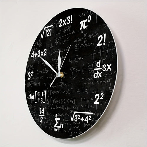 MathMirror – Silent Acrylic Wall Clock with Mathematical Formulae