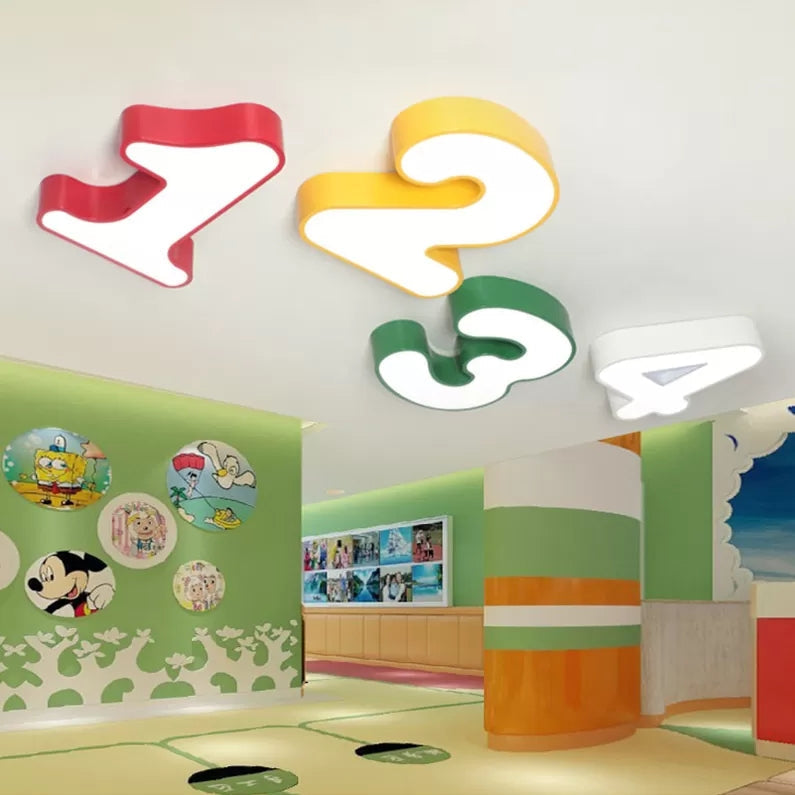 NumberLight - Modern LED Ceiling Light in Number Shape for Children