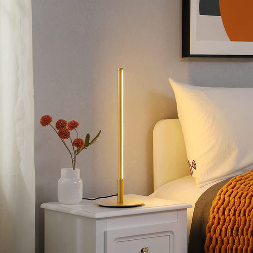 Golden Table Lamp with Minimalist Design