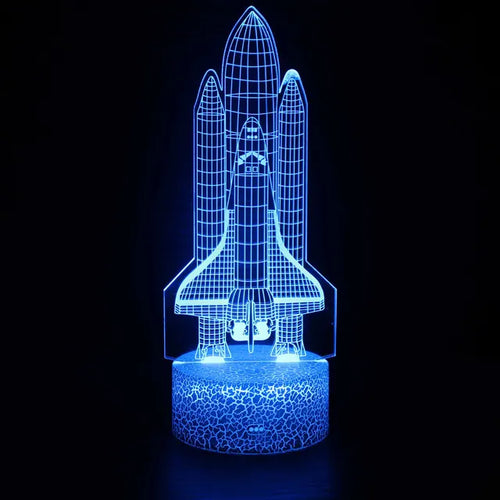 LumiRocket - 3D LED Night Light with Color Change and Optical Illusion