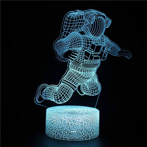LumiRocket - 3D LED Night Light with Color Change and Optical Illusion
