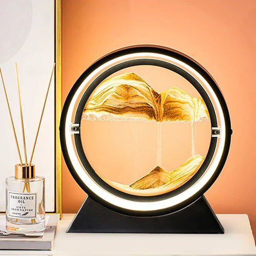GlowHour - 3D Hourglass Table Lamp with LED Lighting for Atmospheric Decoration