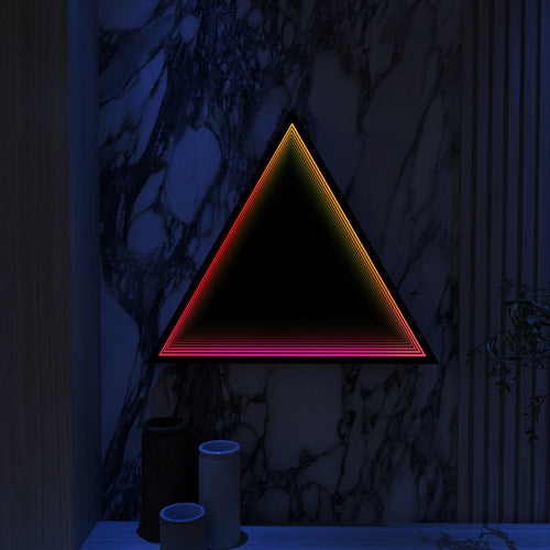 3D Triangle Infinity Mirror Wall Light